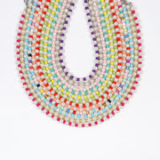 Colorful Handmade 6mm Strand Bead Necklace For Women(EGN147)