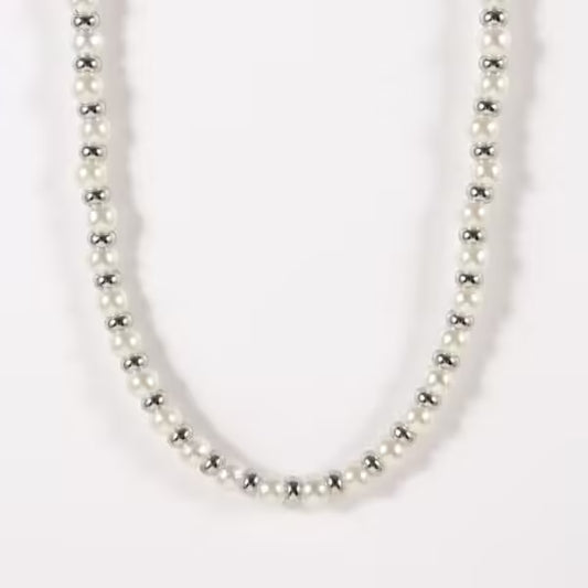 قلادة من الخرز الملون مصنوعة يدويًا بطول 6 مم للنساء (EGN147)