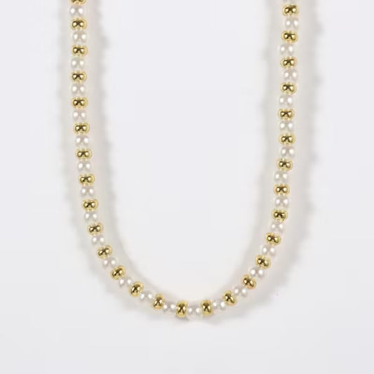 قلادة من الخرز الملون مصنوعة يدويًا بطول 6 مم للنساء (EGN147)