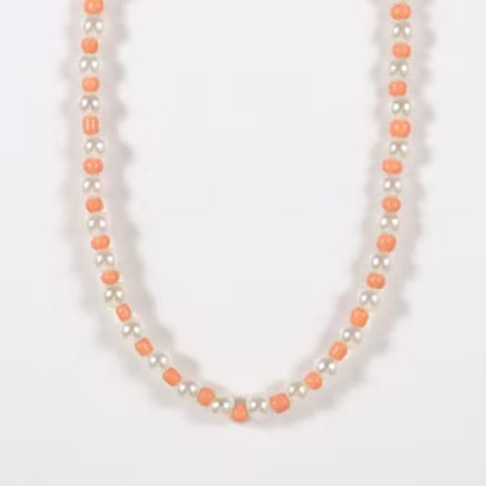 قلادة من الخرز الملون مصنوعة يدويًا بطول 6 مم للنساء (EGN147)