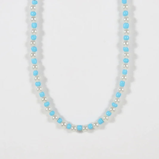 قلادة من الخرز الملون مصنوعة يدويًا بطول 6 مم للنساء (EGN147)