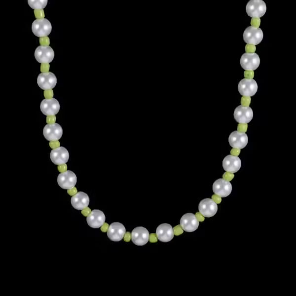 Colorful Pearl Round Necklace(EGN198)