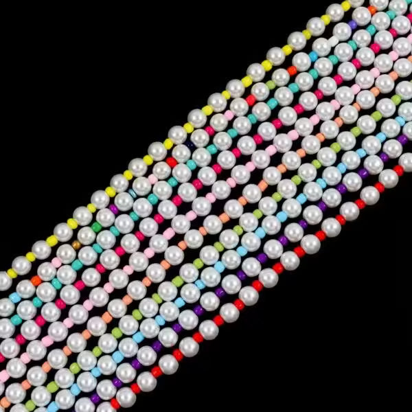 Collier rond de perles colorées (EGN198)