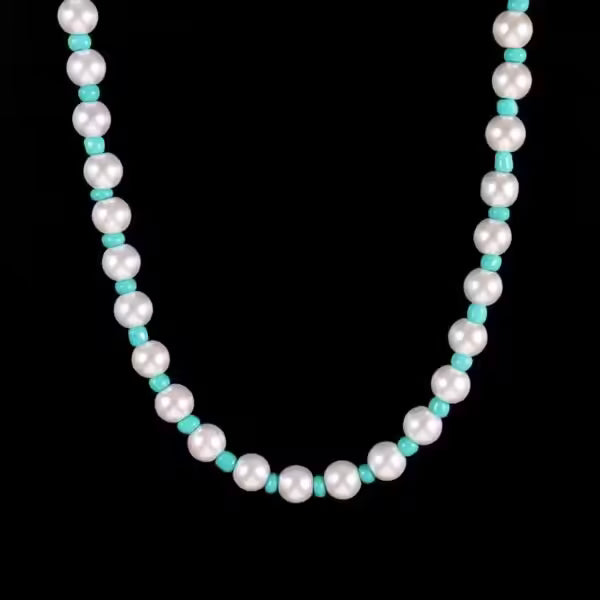 Collier rond de perles colorées (EGN198)