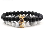 Couple Crown Beads Bracelet (EGBT180)