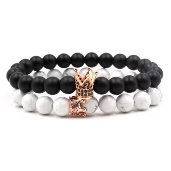 Couple Crown Beads Bracelet (EGBT180)
