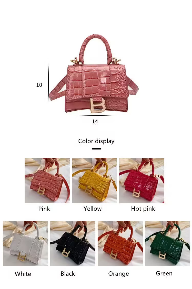 Sac bandoulière et sac à main mini femme en cuir PU motif crocodile (EGB217)