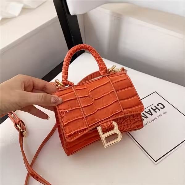 Sac bandoulière et sac à main mini femme en cuir PU motif crocodile (EGB217)
