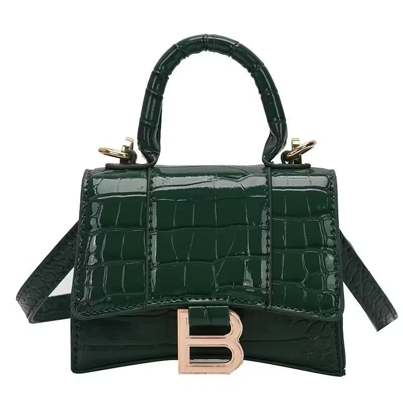 Sac bandoulière et sac à main mini femme en cuir PU motif crocodile (EGB217)