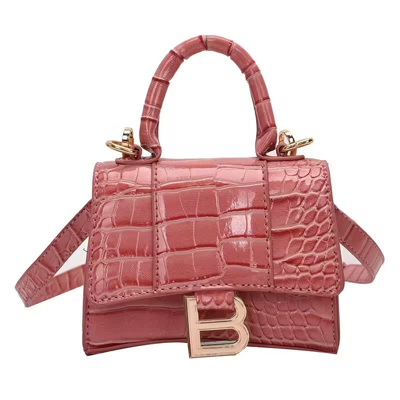 Sac bandoulière et sac à main mini femme en cuir PU motif crocodile (EGB217)