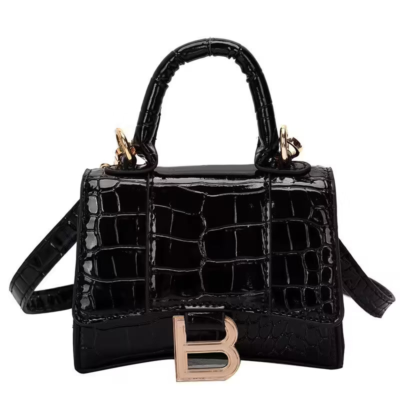 Sac bandoulière et sac à main mini femme en cuir PU motif crocodile (EGB217)