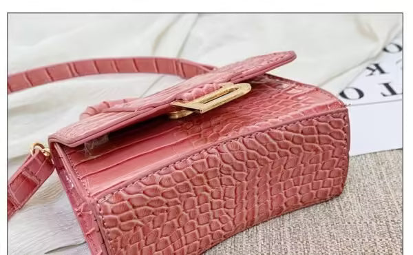 Sac bandoulière et sac à main mini femme en cuir PU motif crocodile (EGB217)