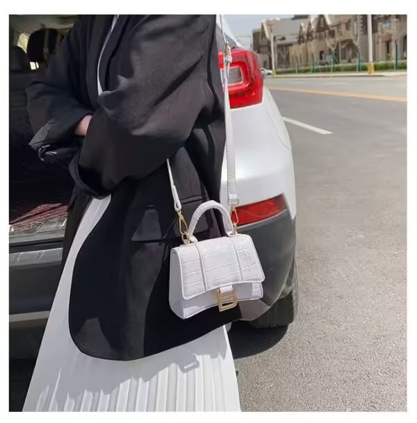 Sac bandoulière et sac à main mini femme en cuir PU motif crocodile (EGB217)