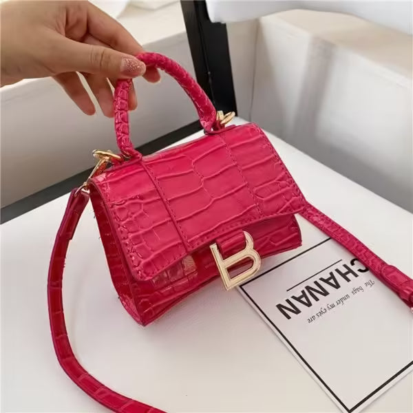 Sac bandoulière et sac à main mini femme en cuir PU motif crocodile (EGB217)