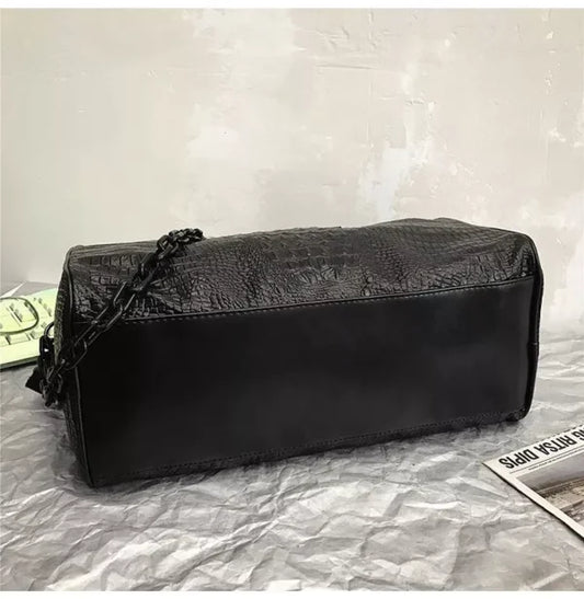 Crocodile Pattern PU Leather Unisex Hand Bag (EGB160)