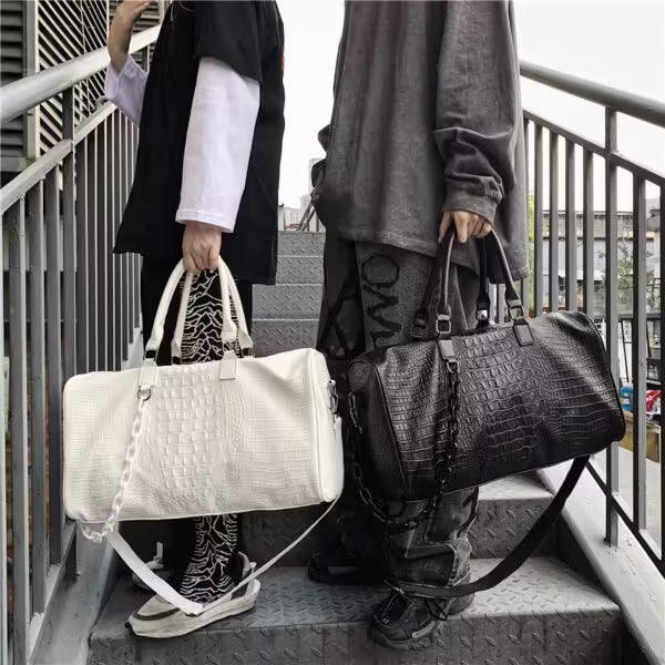 Crocodile Pattern PU Leather Unisex Hand Bag (EGB160)