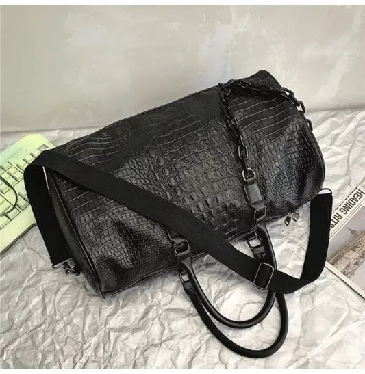 Crocodile Pattern PU Leather Unisex Hand Bag (EGB160)