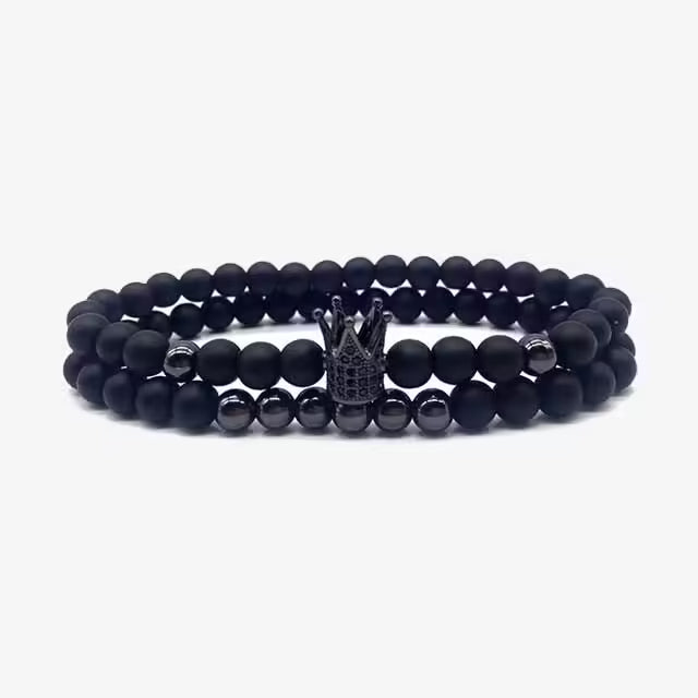 Crown 2 piece Sets Beads Bracelet (EGBT192)