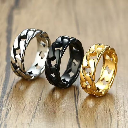 Bague unisexe à chaîne cubaine (EGR039)