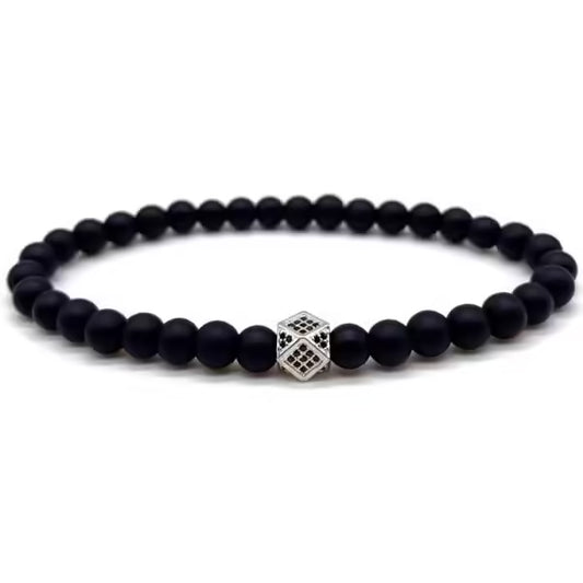 سوار من الخرز على شكل مكعب (EGBT312)