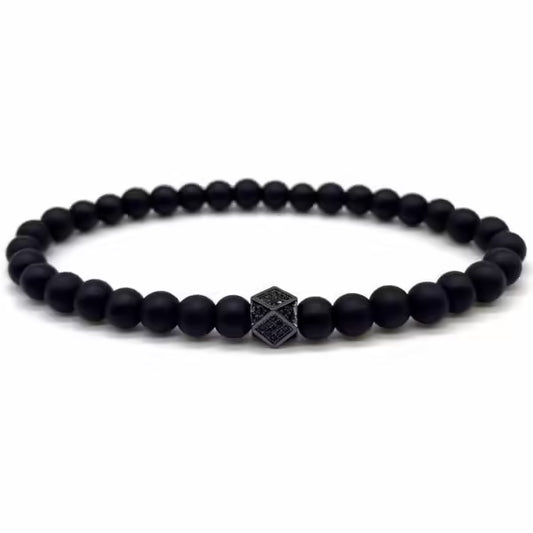 سوار من الخرز على شكل مكعب (EGBT312)