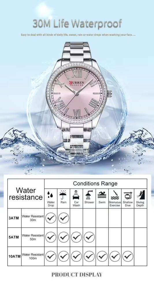 CURREN Women Stainless Steel Watch (9088)