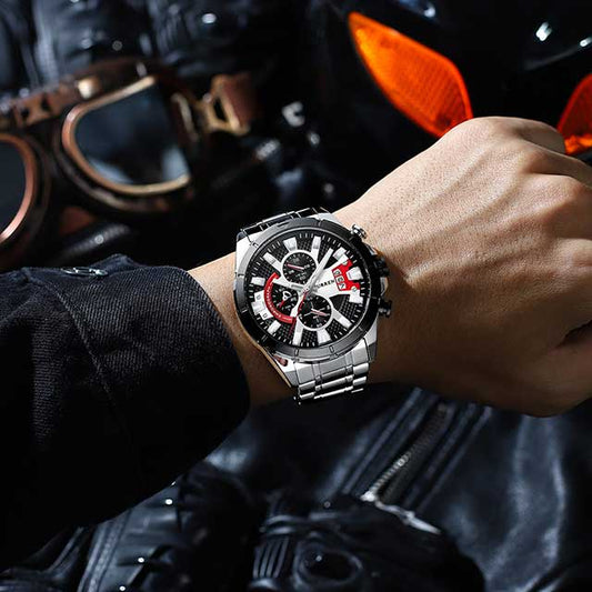 curren chronograph men stainless steel watch 8401 gallery img 12