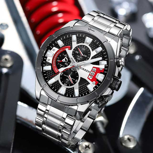 curren chronograph men stainless steel watch 8401 gallery img 14