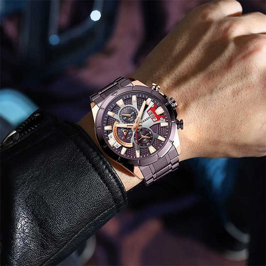 curren chronograph men stainless steel watch 8401 gallery img 18