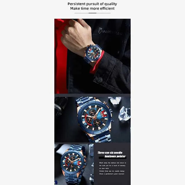 curren chronograph men stainless steel watch 8401 gallery img 4 jpg