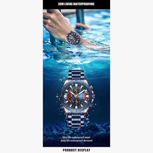 curren chronograph men stainless steel watch 8401 gallery img 9