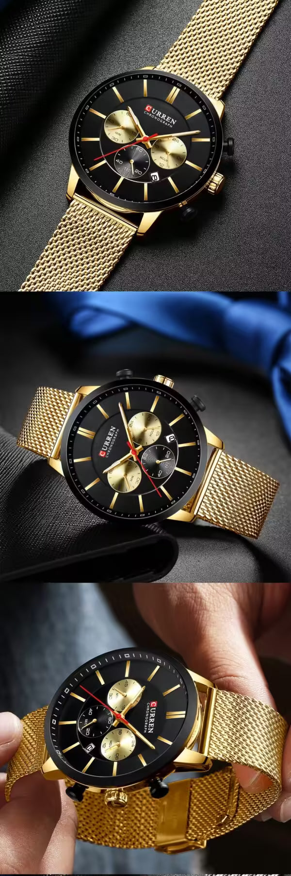 ساعة CURREN كرونوغراف من الفولاذ المقاوم للصدأ (CU1234)