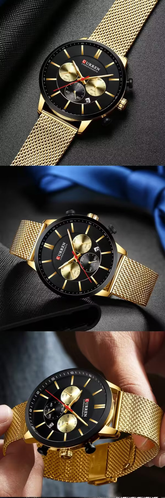 ساعة CURREN كرونوغراف من الفولاذ المقاوم للصدأ (CU1234)