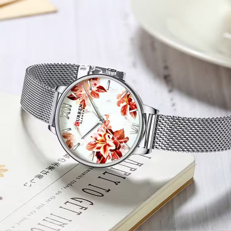 Montre à bracelet en maille CURREN Flowers (CU9060) 