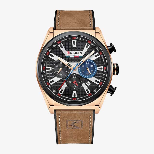 curren leather chronograph new arrival men watch gallery img 10