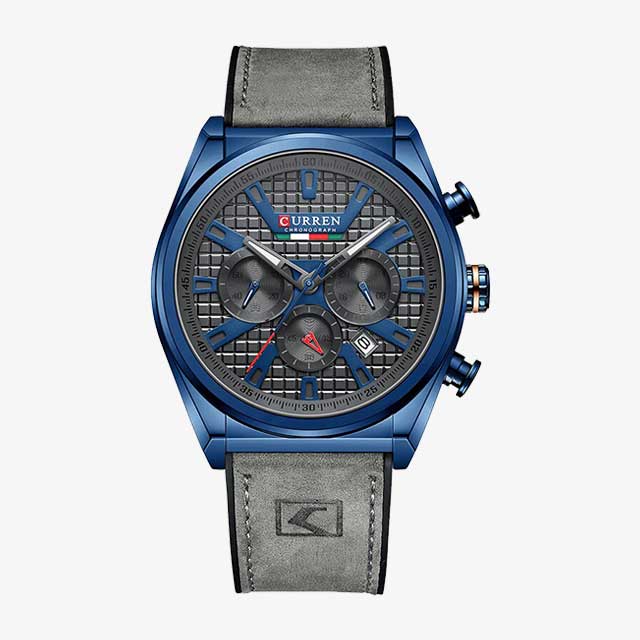 curren leather chronograph new arrival men watch gallery img 11