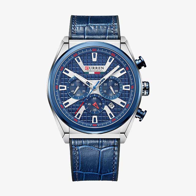 curren leather chronograph new arrival men watch gallery img 12