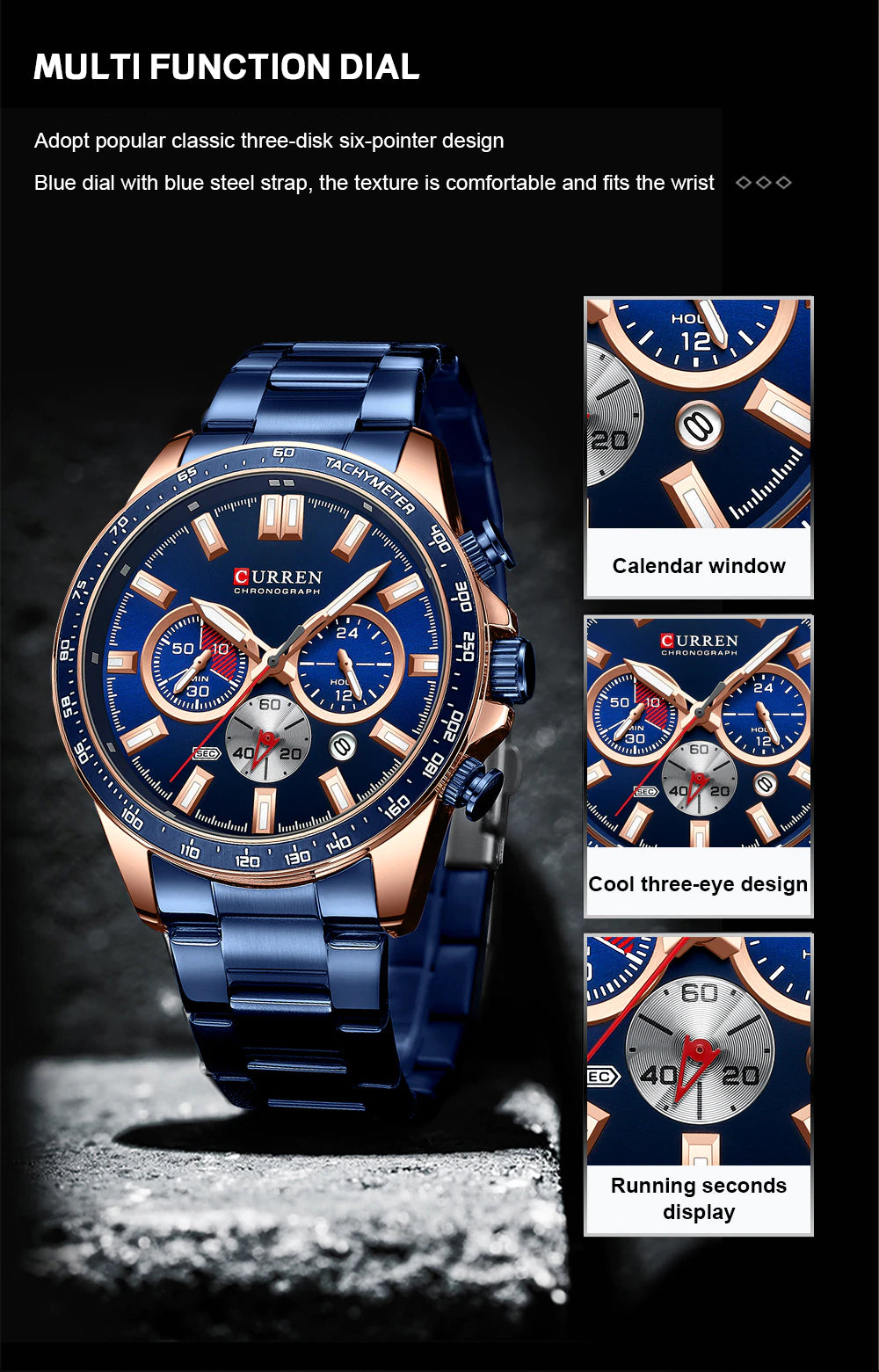 CURREN Men Chronograph Watch (8418)