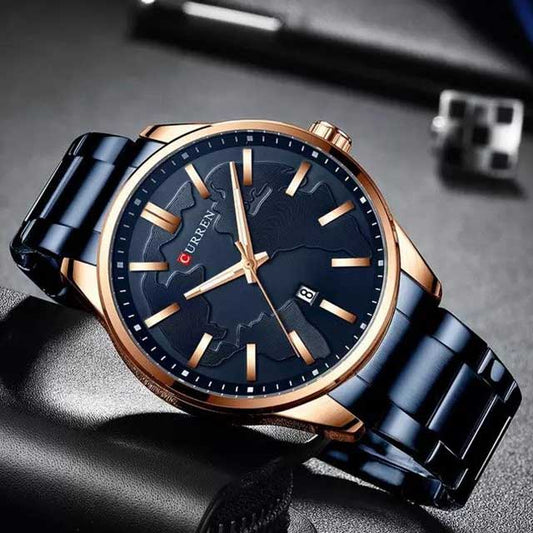 curren men map stainless watch cu8366 gallery img 1