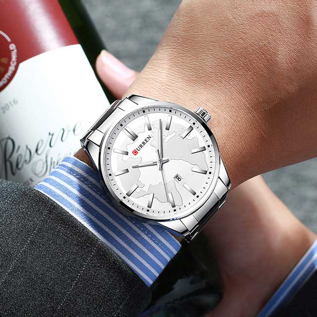 curren men map stainless watch cu8366 gallery img 13