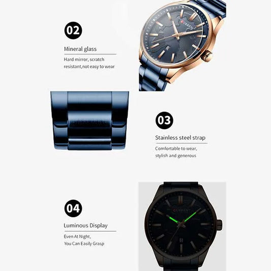 curren men map stainless watch cu8366 gallery img 14 jpg