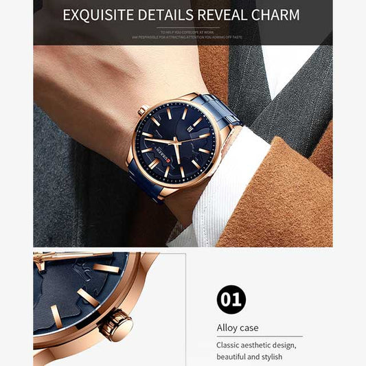 curren men map stainless watch cu8366 gallery img 15