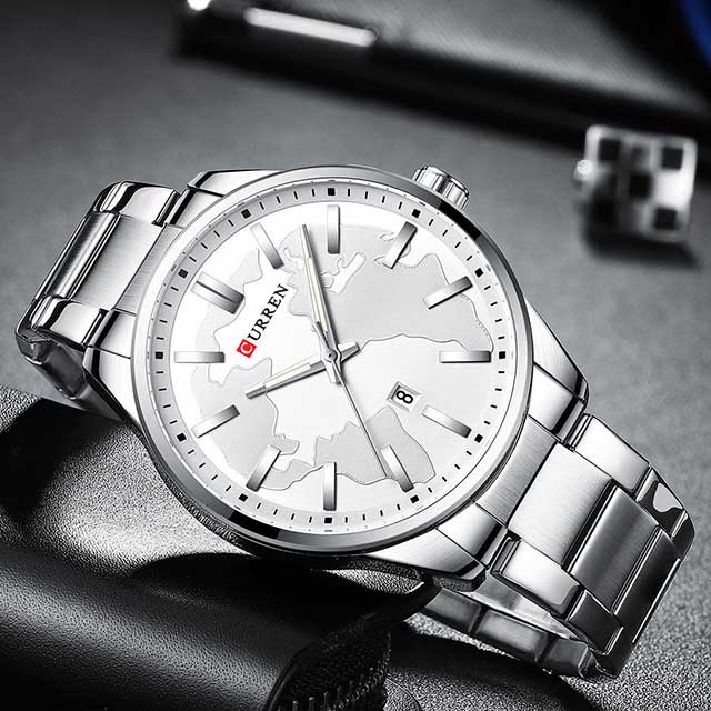 curren men map stainless watch cu8366 gallery img 16
