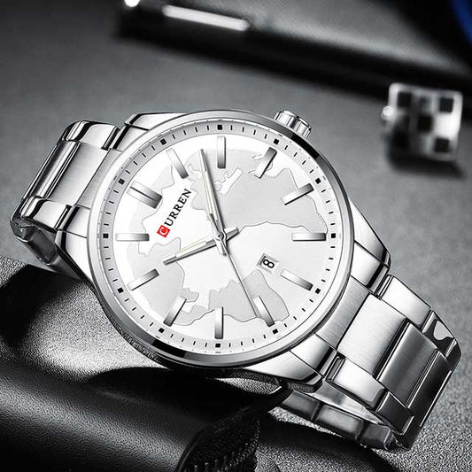 curren men map stainless watch cu8366 gallery img 16
