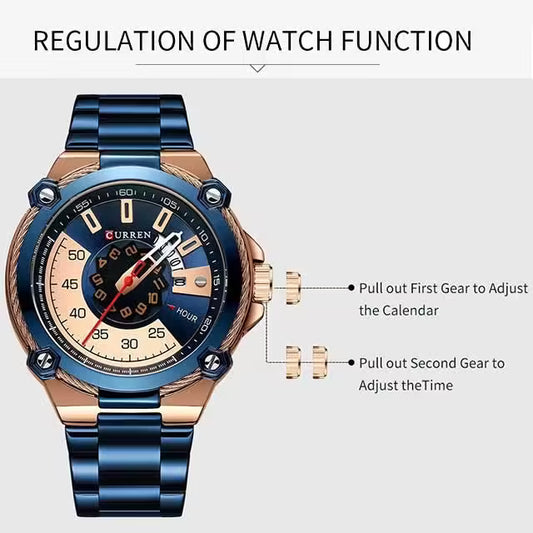 CURREN Men New Stainless Steel Watch (CU8345)