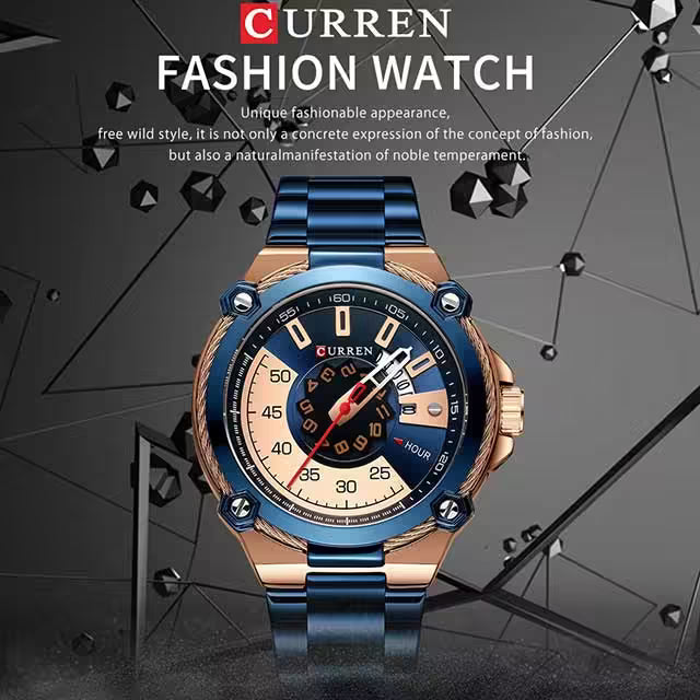 Montre homme CURREN neuve en acier inoxydable (CU8345)