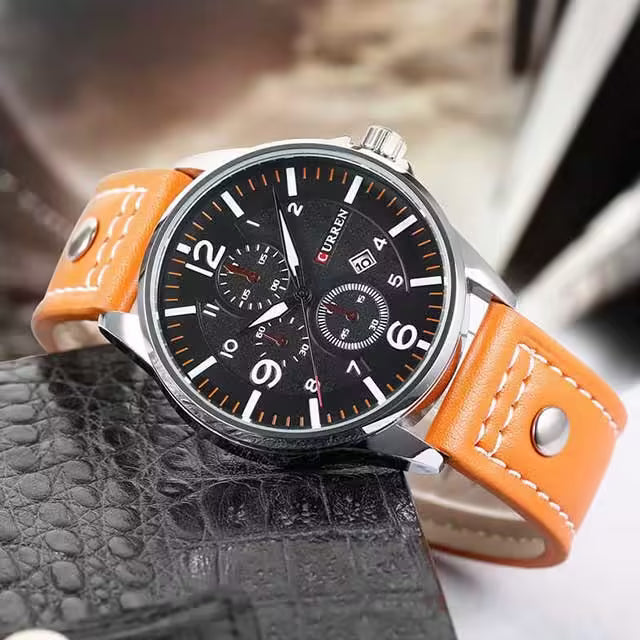 CURREN Men Simple Leather Watch (CU8164)