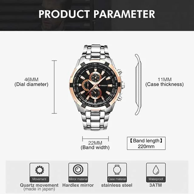 curren men stainless steel watch cu8023 gallery img 1 jpg