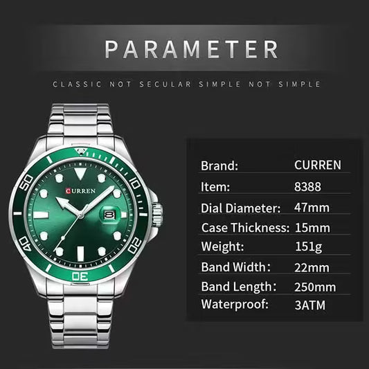 CURREN Men Stainless Steel Waterproof Watch (CU8388)