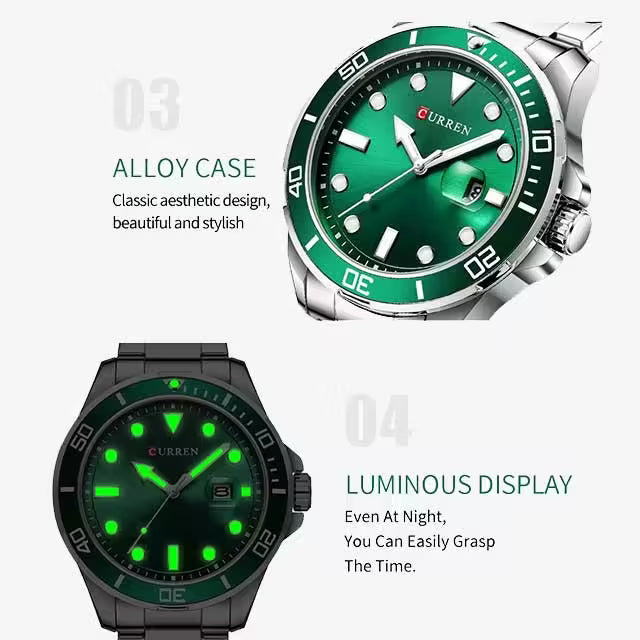 Montre CURREN pour homme en acier inoxydable étanche (CU8388)